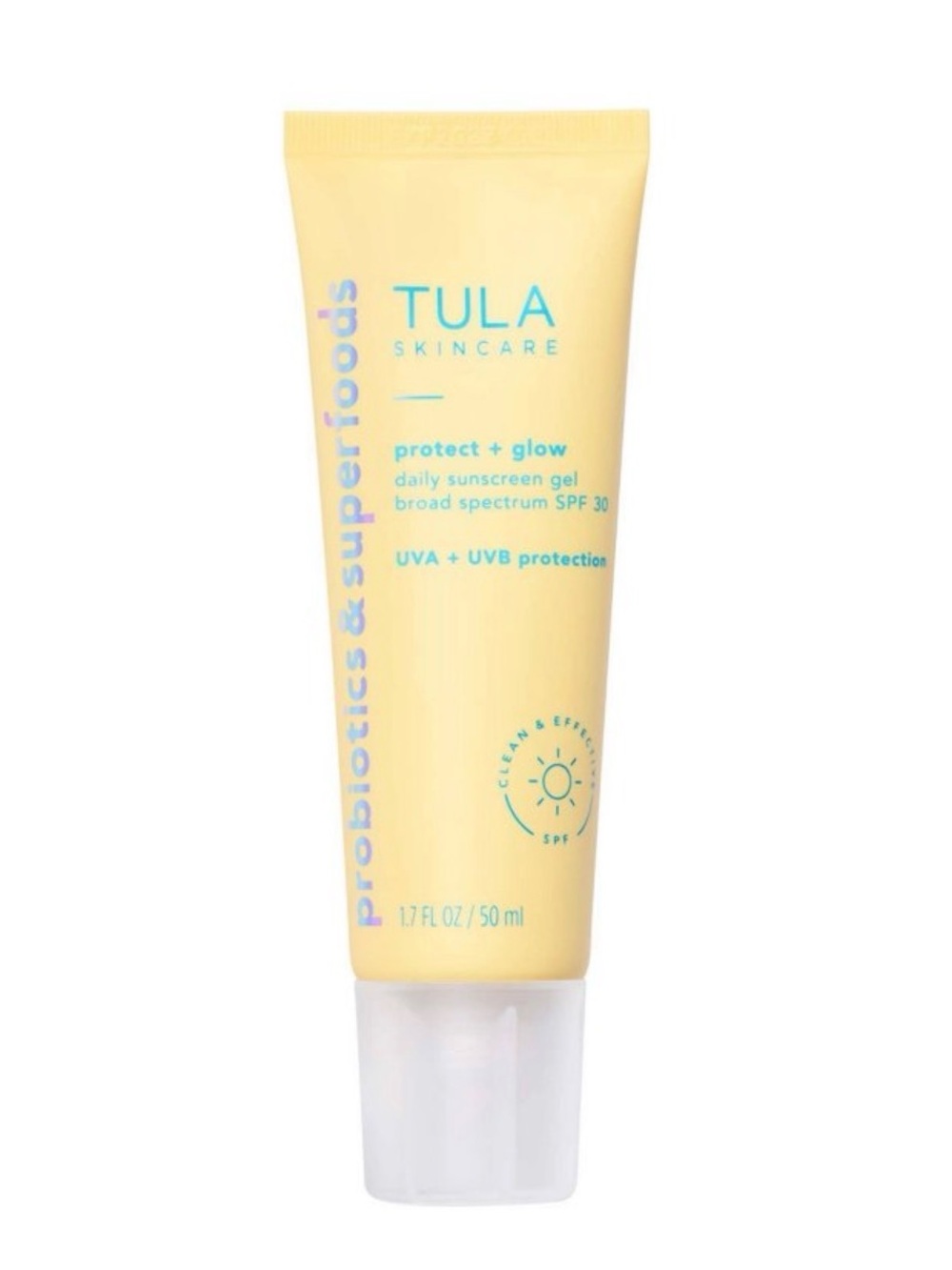 TULA Protect + Glow Daily Sunscreen Gel SPF 30 — Yellow NEW & SEALED